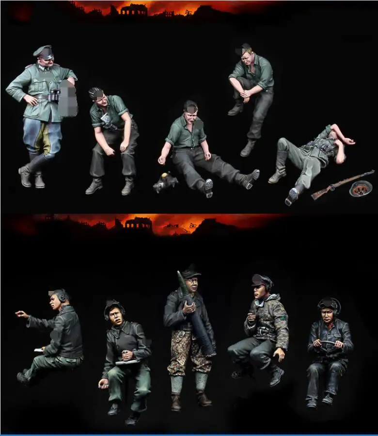 

1/35 ancient sit 1943 soldier include 10 man Resin Model Miniature gk Unassembly Unpainted