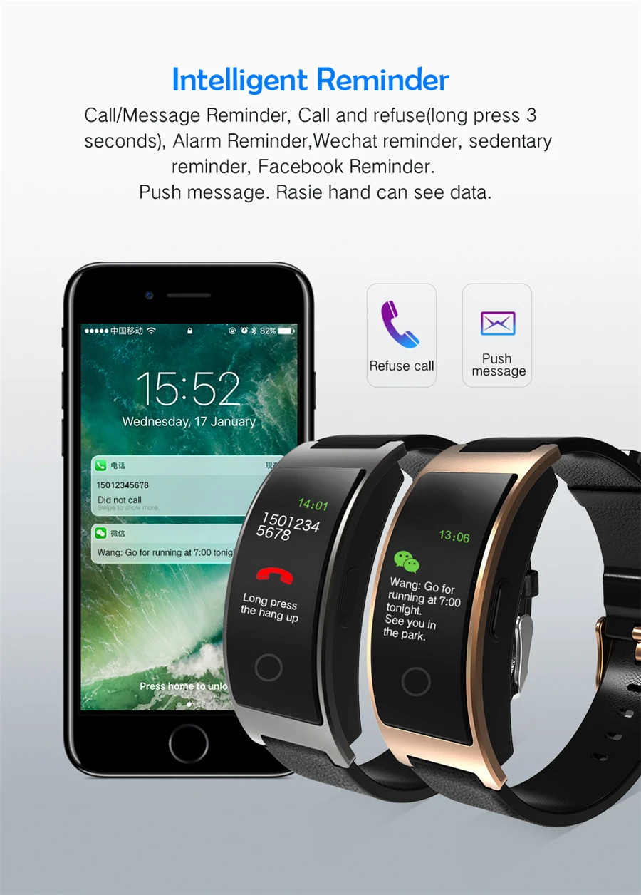 2018 CK11C Smart Bracelet band blood pressure Heart Rate Tracker Passometer CK11S Sport Fitness Bluetooth Smart Wristband