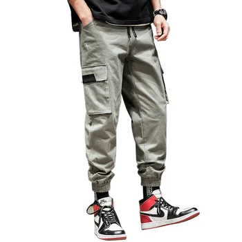 

2019 New Fashion Casual Wear Loose Pants Men Skateboard High Street Dark Souls Trousers Men Muti Pockets Dance Pants Male