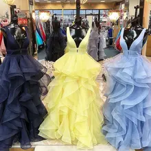 Бальное платье для выпускного вечера 2k19 глубокий v образный