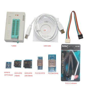 

TL866 Universal USB Programmer Support ICSP Support FLASH\EEPROM\MCU SOP\PLCC\TSOP+5pcs sockets,AVR PIC Bios Programmer