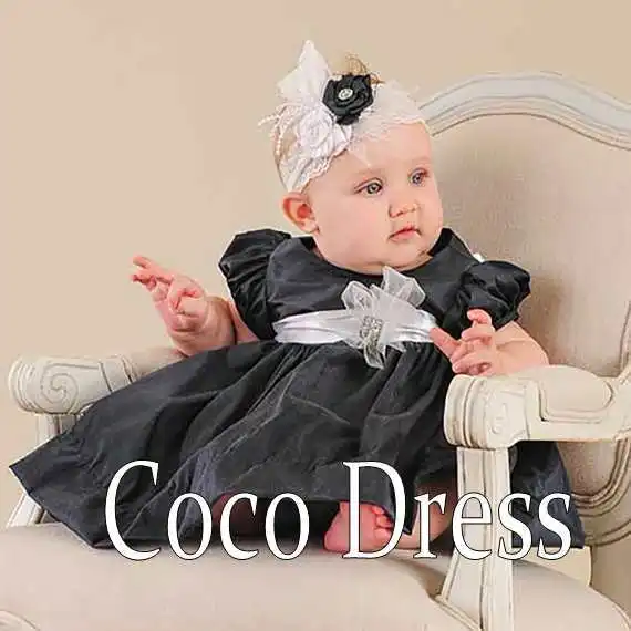 Navy Blue Baby Dress With Ribbons Flower Girl Dresses Holiday Dress for