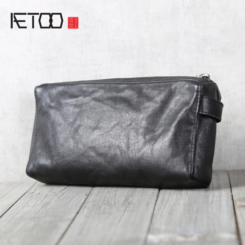 

AETOO Head-layer cowhide wallet leather small hand bag