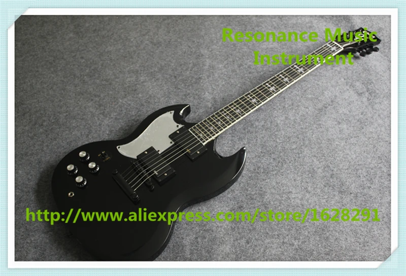 

High Quality Glossy Black SG Standard Guitar Left Handed Tony Lommi SG Electric Guitars Same As Picture