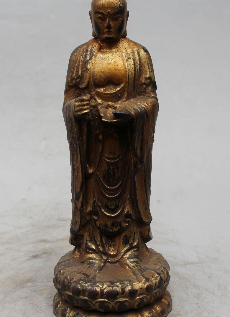 

9 Old China Buddhism Wood Tang Seng San Zang Ksitigarbha Boddhisattva Buddha