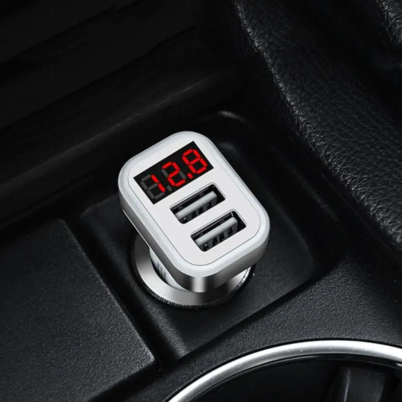 Универсальное автомобильное зарядное устройство HOCO Z3 с 2 USB портами светодиодный