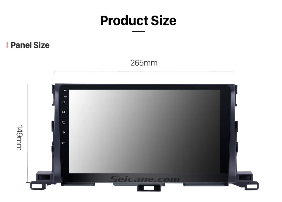 Top Seicane Android 8.1 10.1" 2Din Wifi Multimedia Player 4Core For 2015 Toyota Highlander Head Unit Car Radio Audio GPS Navi Stereo 19