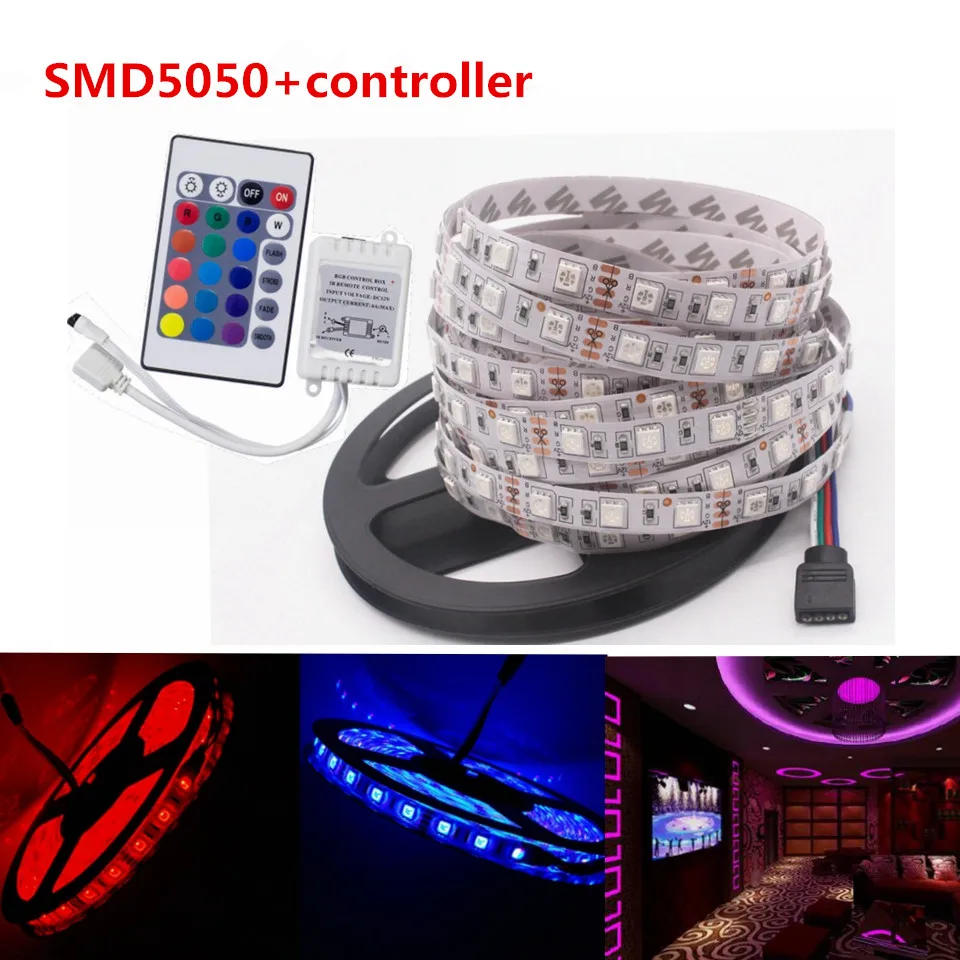 

OSIDEN LED strip 5050 SMD RGB/RGBW/RGBWW LED strip Warm white White Blue waterproof / No waterproof of 60pcs/m led tape 5m