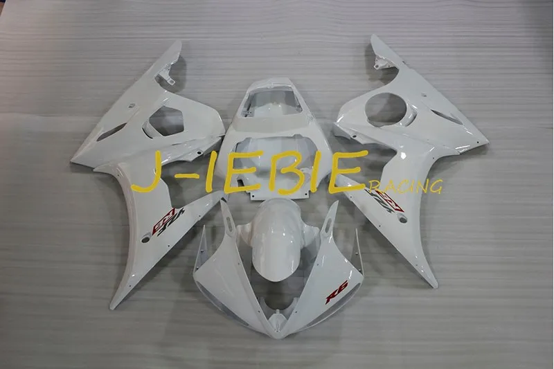 

White Injection Fairing Body Work Frame Kit for Yamaha YZF R6 2005