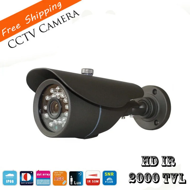 

2017 New HD 2000TVL CCTV Camera 1/3" SONY CCD  Waterproof Outdoor Security Camera with 24Pcs Array Led IR Night Vision