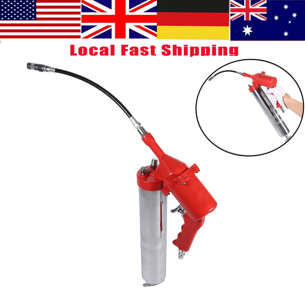 WALFRONT Pneumatic Air Grease Gun Oil Lubricant Continuous Injector