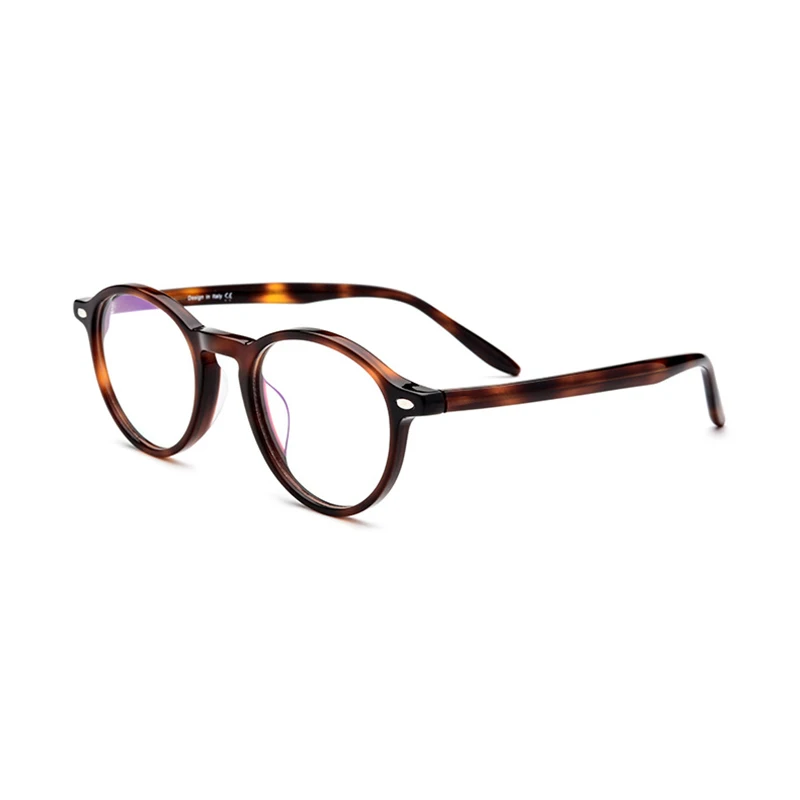 Logorela, Ретро стиль, круглые очки, фирменный дизайн, для женщин, очки, модные, мужские, оптические, оправа, очки, 19103 - Цвет оправы: leopard