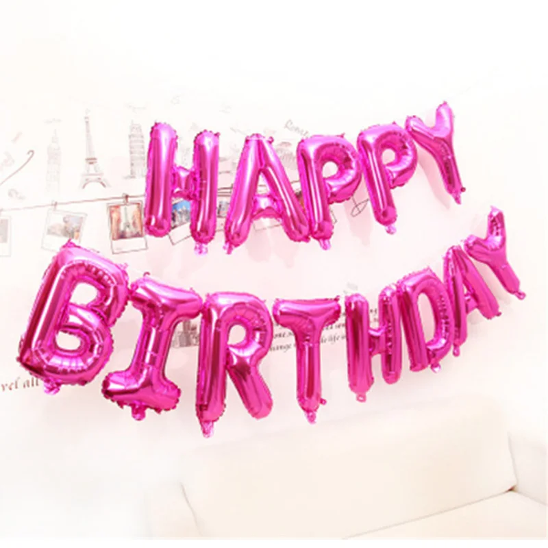 GIHOO 1st Happy Birthday украшение для торжества дети гелиевая фольга шарики, День подарков будущей матери вечерние поставки латексный первый номер баллон - Цвет: 13pcs rose red