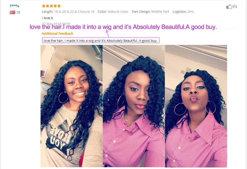 Allove Water Wave Hair Bundles With Closure (3)