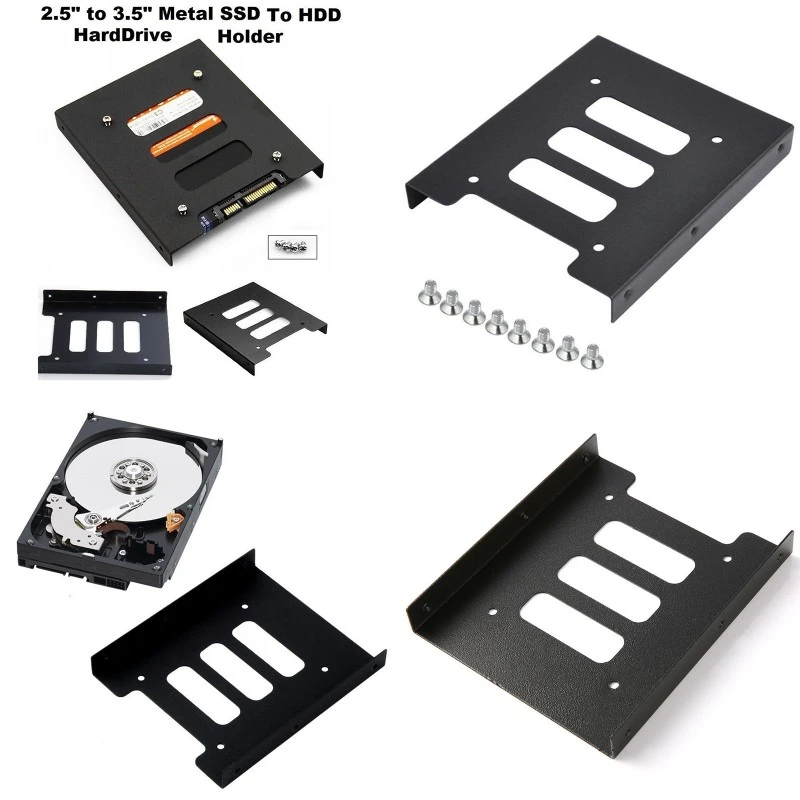 2 5 Ssd Hdd To 3 5 Mounting Adapter Bracket Dock Hard Drive Holder For Pc Ssd Adapters Aliexpress