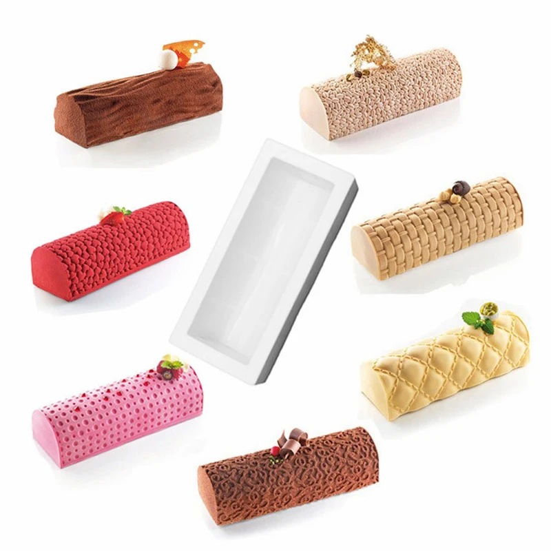 

WOOD Caffe Pois Matelasse KIT Set Texture Mat Silicone Cake Mold Baking Mousse Dessert Bakeware Cakes Pan