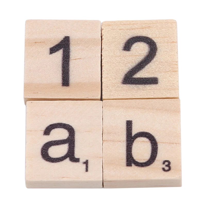 100 шт./пакет Монтессори математические игрушки деревянные развивающие детские, с надписями и символикой деревянный блок учебное образование детей головоломки игрушки