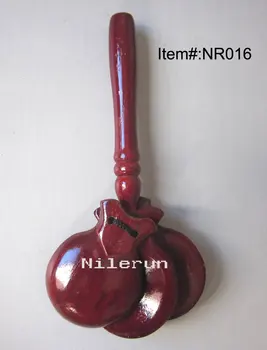 

dark red wood handle castanets