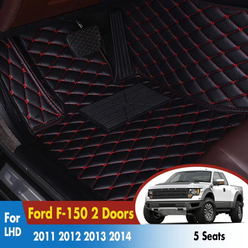 

Car Carpets Leather Rugs Dash Mats Car Exterior Accessories LHD Car Floor Mats For Ford F-150 2011-2014 2 Doors(5 Seats)