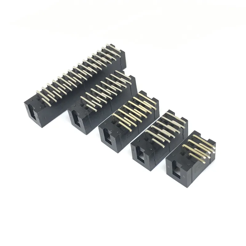 

10PCS DC3 6P 8P 10P 14P 16P 20P 26P 30P 34P 40P 50P 2.54mm Socket Header Connector ISP Male Double-spaced Right Angle IDC JTAG