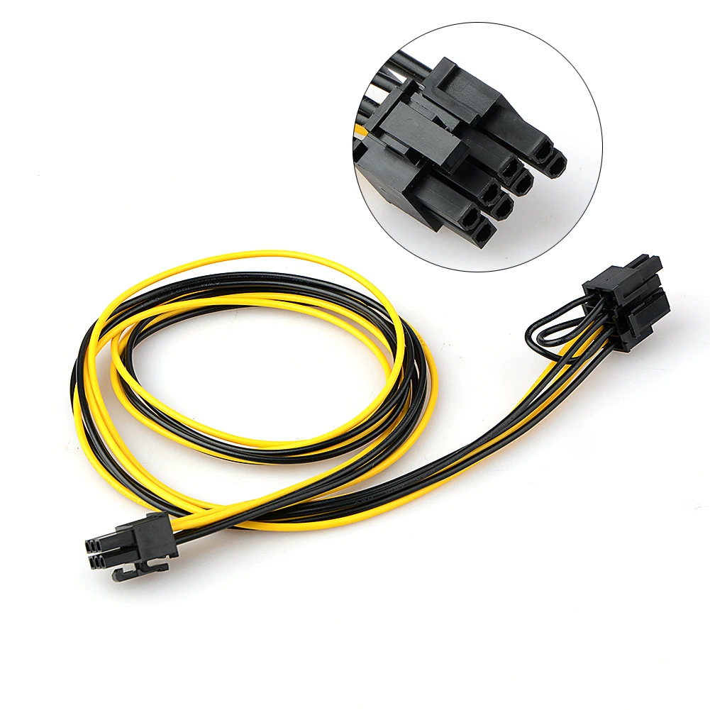 70 см 6 Pin male to 8 (6 + 2) PCI Express кабель адаптера питания для видеокарты|Компьютерные