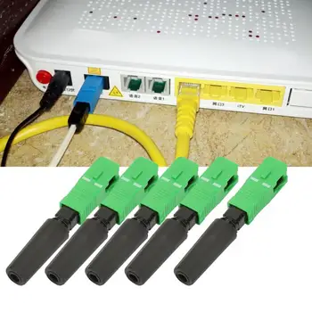 

Optic Fiber Connector 100pcs SC/APC Optic Fiber Embedded Quick Assembly Connector Adapter for FTTH