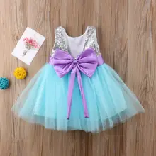 Новое Детское кружевное платье с цветочным рисунком для девочек праздничные платья принцессы с бантом торжественное платье-пачка