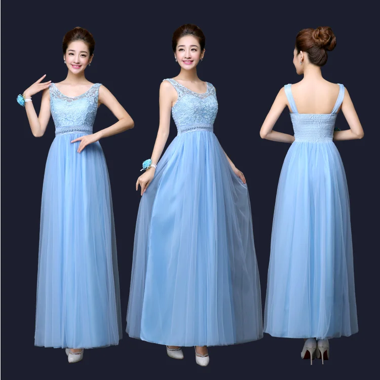 

Teenager 14 15 16 Years Old Junior Prom Arty Wear Champagne Pink Light Blue Evening Long Gown Dresses for Wedding