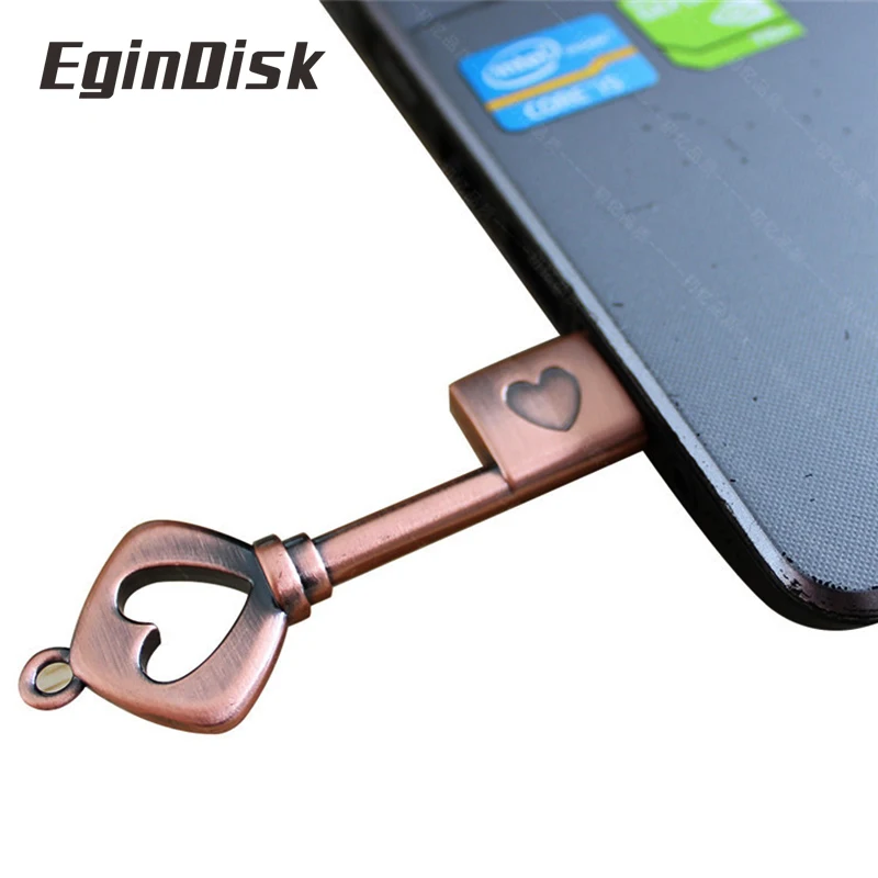 Egindisk USB Flash Drive 8 ГБ 16 32 64 4 подарок флэш накопитель creative usb stick Металлические флешки в