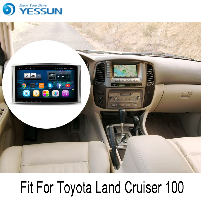 YESSUN для Toyota Land Cruiser 100 Android автомобильный gps-навигация, dvd-плеер мультимедийный Радио сенсорный экран wifi Bluetooth SWC A/C
