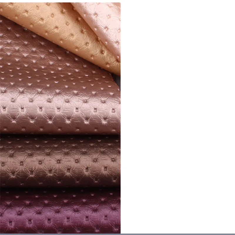 Lychee Life A4 Embossed Dot PU Leather Fabric High Quality Synthetic Leather DIY Sewing Material for Handmade Crafts