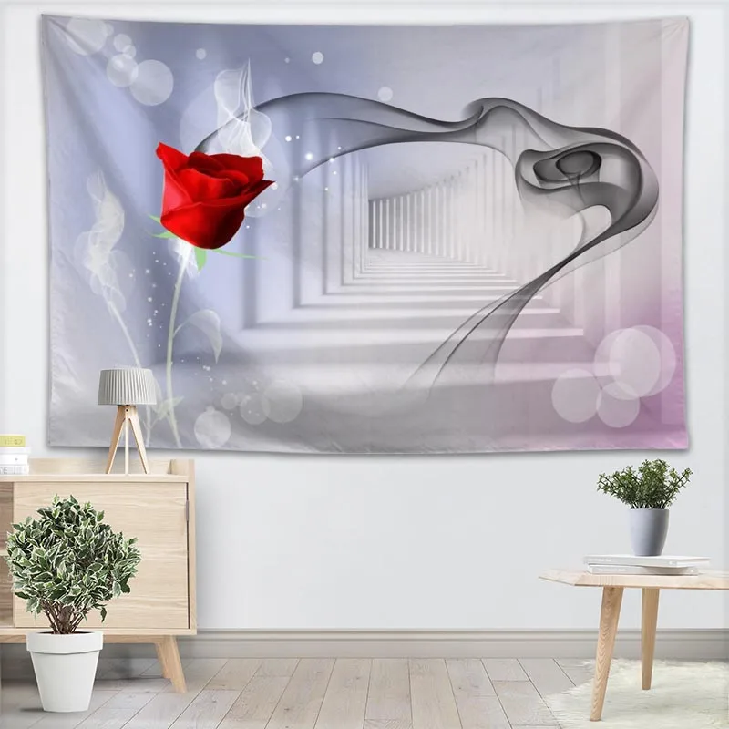 Новые продукты розовые гобелены с цветами настенные Висячие 3 DTapestries фермерский дом домашние вечерние настенная крышка Декор колледж Dorm Настенный Ковер - Цвет: 12