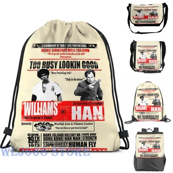 

Funny graphic print shoulder Bags women Enter the Dragon - Williams vs Han Single shoulder backpack travel for men Gym Bag