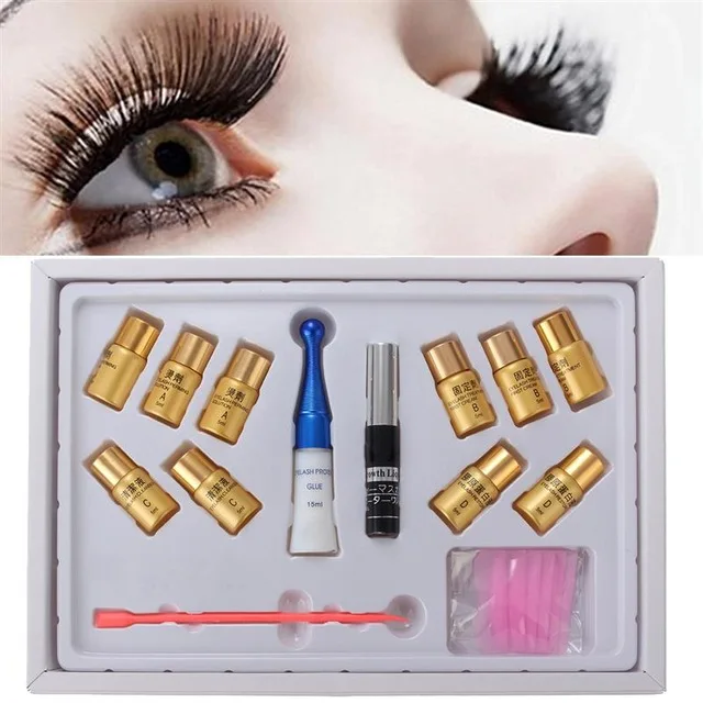 

Brand Eyelash Perming Kit lashes lifting Cilia Lift extension perm Set with Rods Glue Curling and Nutritious Growth Treatments