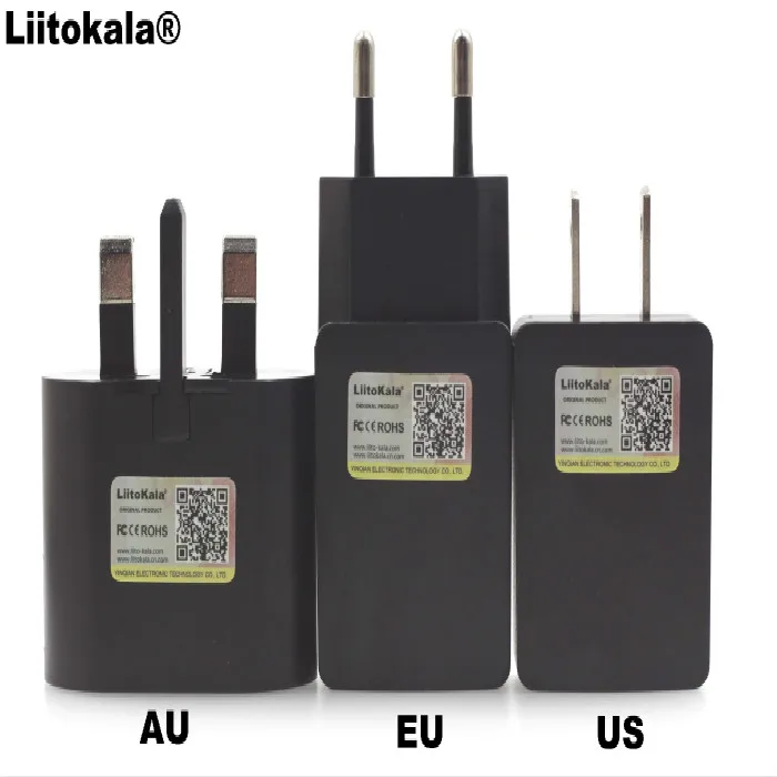 Новинка года Liitokala lii-402; Lii-202; Lii-100 18650 зарядное устройство 1,2 В 3,7 В AA/AAA 26650 16340 25500 NiMH литиевая батарея смарт-зарядное устройство - Цвет: olng plug