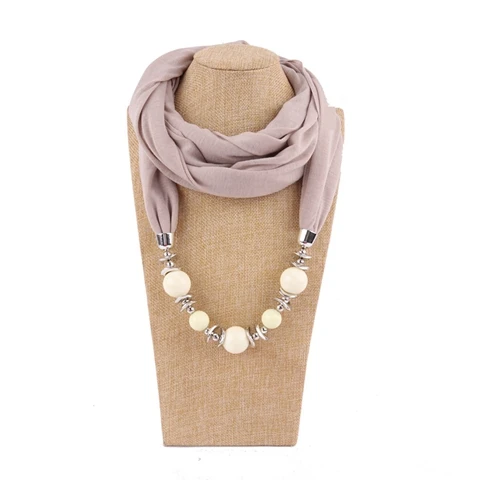 LARRIVED кулон шарф ожерелье для женщин Длинный кисточкой шарф с принтом Павлин круговой кулон шарф женский декоративный шейный платок - Цвет: color 12