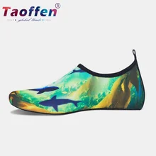 Taoffen Размер 36-49 Прямая зеленый мягкий легкий Плавание обувь для водных видов спорта Для мужчин воздухопроницаемая комфортная обувь простые кроссовки на плоской подошве