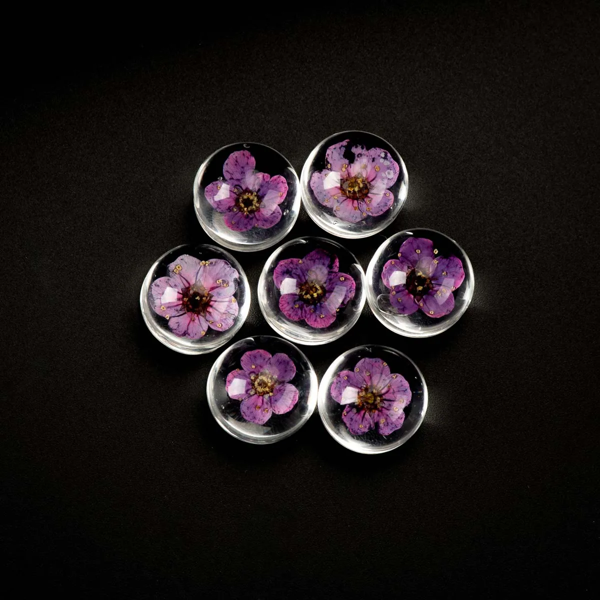 

Natural Dried Flower with Glass Bead wholesale Not Natural Stone Beads For DIY Bracelet Choker Jewelry Making Beads #IZ209