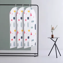 PEVA пылезащитный чехол для одежды на молнии подвесной костюм пальто водонепроницаемый протектор сумка для хранения шкаф Органайзер аксессуары LF218