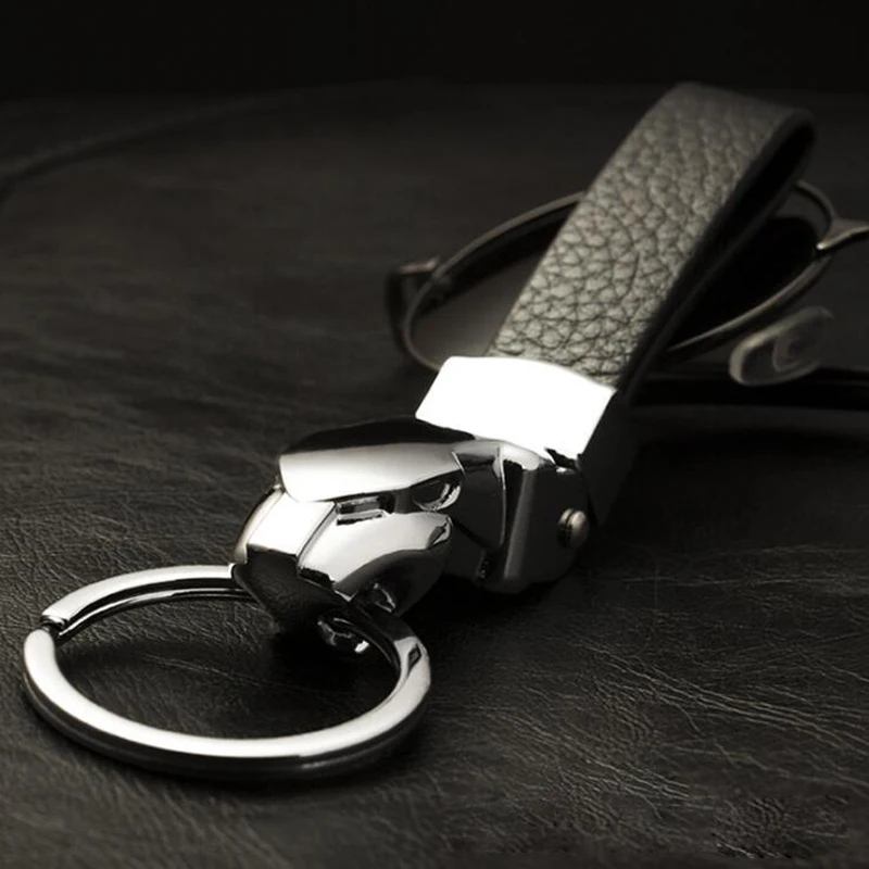 Buy Auto Luxury Leather Metal Keychain for Car Keyring