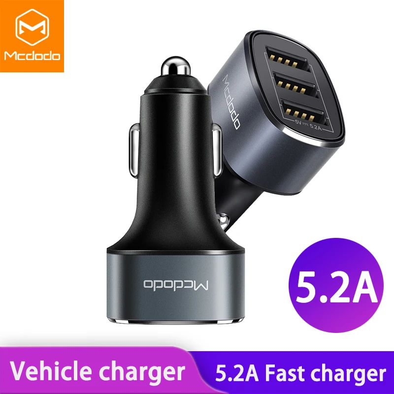MCDODO 3 منافذ سيارة شاحن يو اس بي سريع شحن الهواتف المحمولة المصغّر usb نوع C محول ل فون سامسونج Xiaomi هواوي سيارة-شاحن