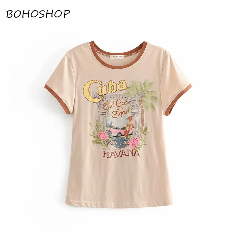

Summer fashion vintage chic women coconut tree print short sleeve t-shirt ladies tops cottonTee shirt camiseta feminina