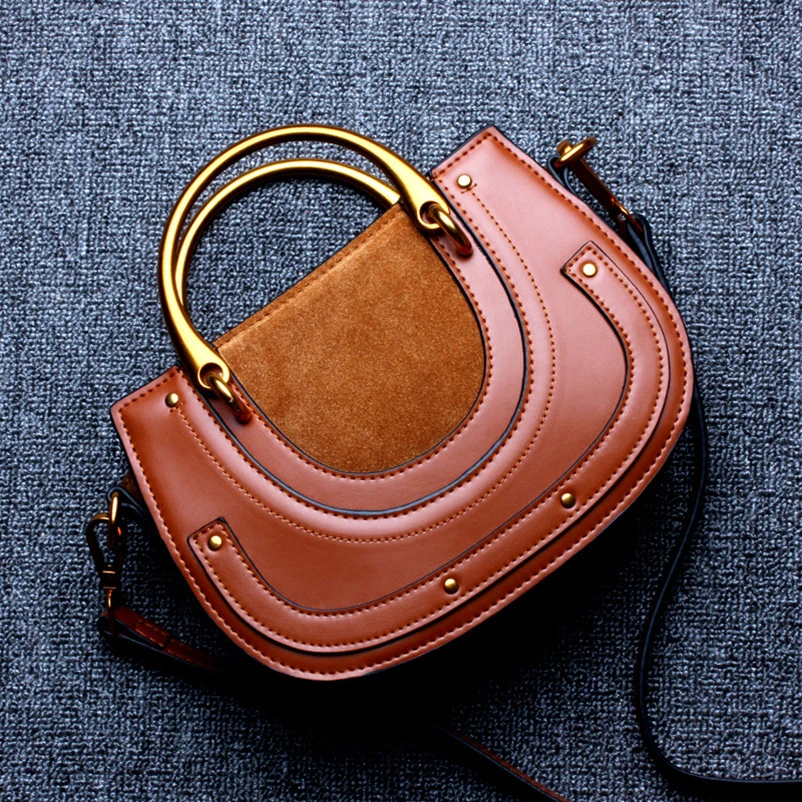 Nevenka Geniune Leather Shoulder Bag Female Saddle Bag Ladies Vintage Crossbody Bag 06