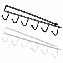 Вешалка под шкаф стойка с 6 крючками кухня для шкафчика полка крюк RT99