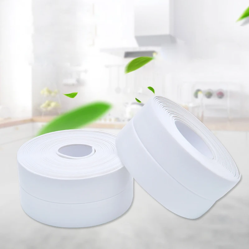 Home Bathroom Bathtub Kitchen Wall Stickers Art Sealing Strip Sealant Tape Waterproof Pegatinas Wall Corner Line Sink Stickers