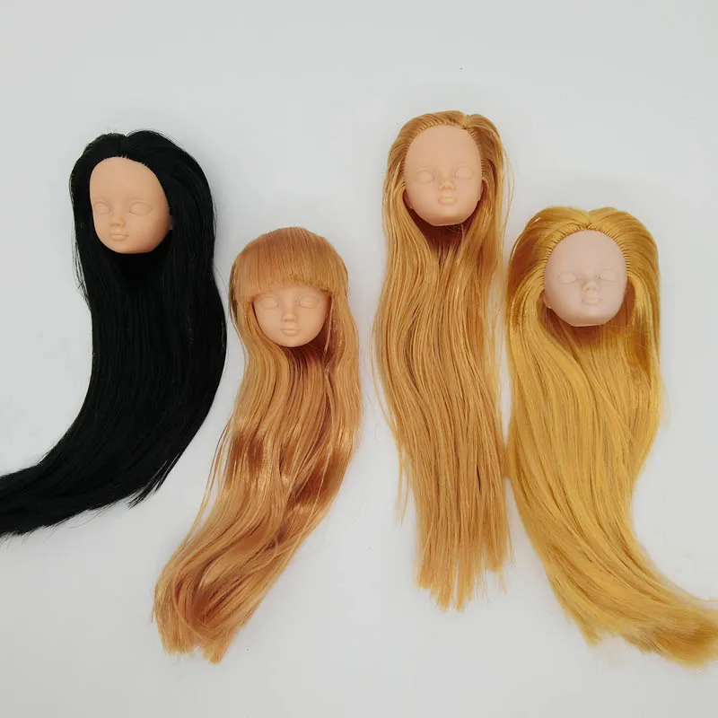 4 Styles Plastic Practice Makeup Doll Head For 11.5” Doll Heads For 1//6 BJD Toy