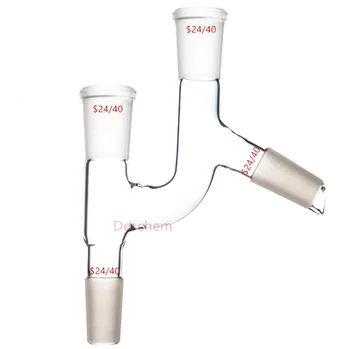 

24/40 Four-Way Claisen Distillation Connecting Glass Adapter,Lab Glass Tube