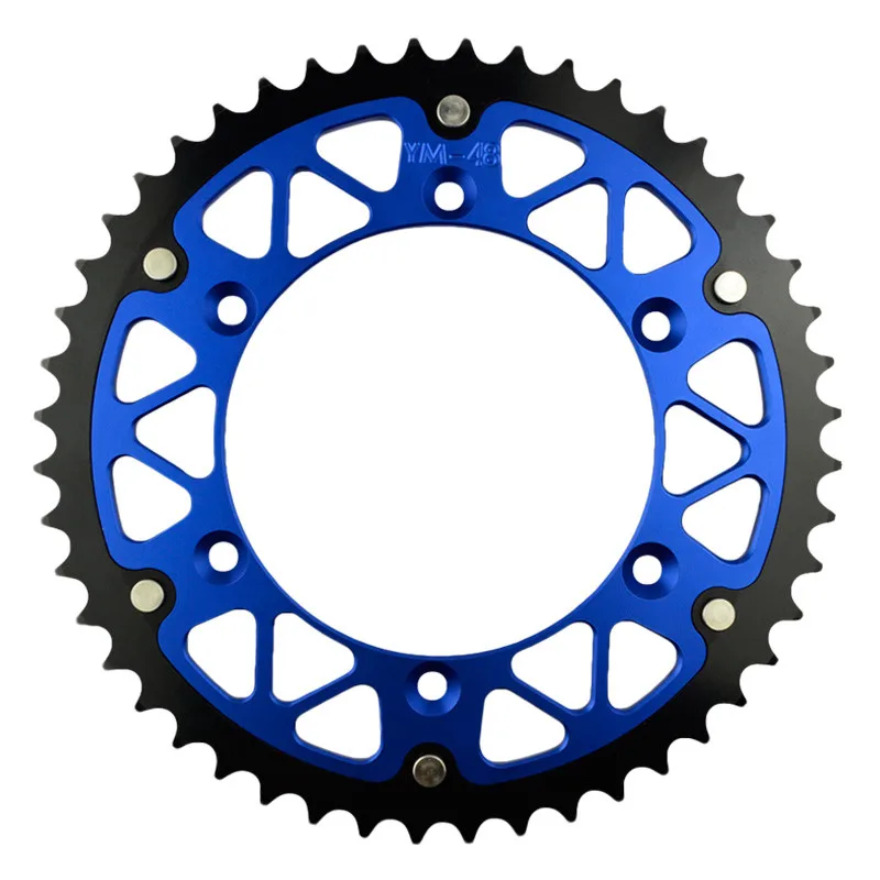 Мотоцикл Запчасти Сталь алюминиевые композитные 45-52 т сзади звездочки для Yamaha wr450f WR 450F WR450 WR 450 F 03-13 Fit 520 Сеть - Цвет: 48T