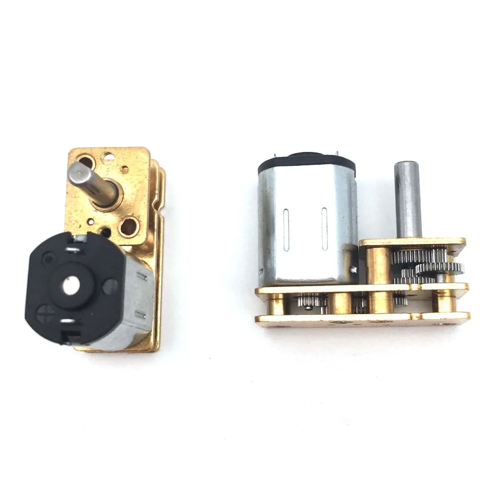 Micro eléctrico, velocidad de Motor DC 12 V 60/100/150/200/300/400/500 rpm N20 reductor de engranajes Motor para coche Robot engranaje de reducción Motor