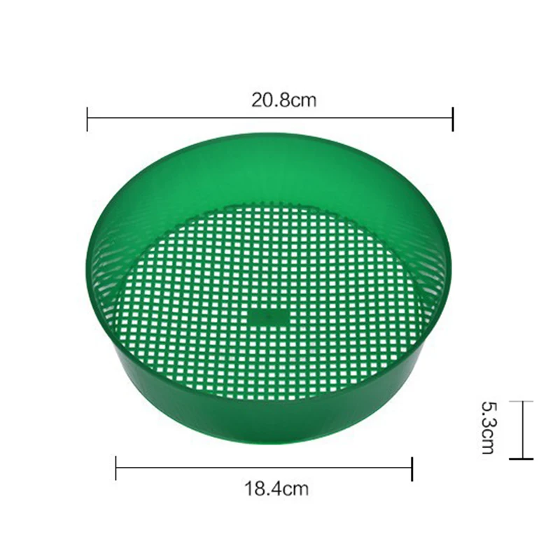 Пластиковое садовое сито загадка зеленая для компоста грунта каменная сетка грунтовое сито фильтрация большие камни и веточка из почвы садовый инструмент